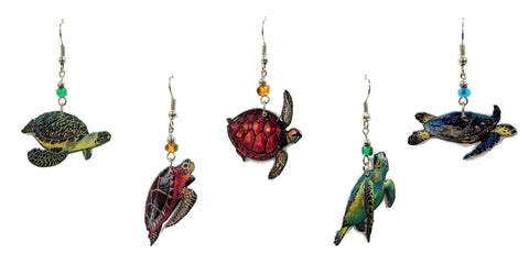Pichincha - Acrylic Sea Turtle Sea Animal Dangle Earrings