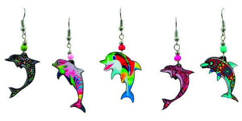 Pichincha - Acrylic Dolphin Sea Animal Dangle Earrings