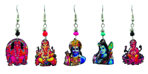 Pichincha - Acrylic Hindu Deity Dangle Earrings