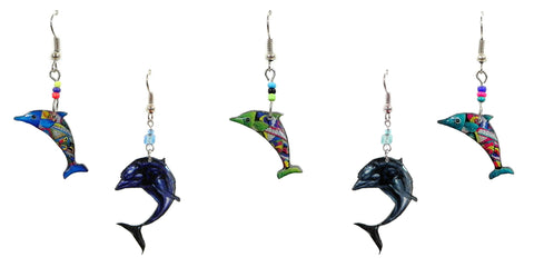 Pichincha - Acrylic Dolphin Sea Animal Dangle Earrings