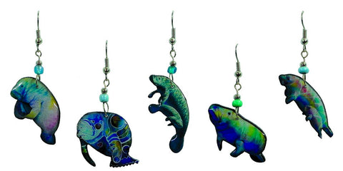 Pichincha - Acrylic Manatee Sea Animal Dangle Earrings