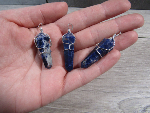 Keystone Crystals - Crystal Wire Wrap Pendant - Selenite Set of 10