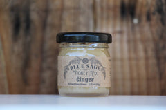 Blue Sage Honey Co. - Ginger Infused Raw Honey Real Ginger Savory and Sweet - 1.75oz