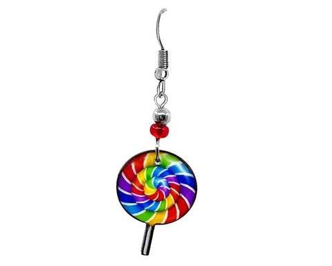 Pichincha - Acrylic Lollipop Candy Food Dangle Earrings