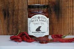 Blue Sage Honey Co. - Smoked Hot Pepper Infused Raw Honey Spicy Smokey Sweet - 1.75oz