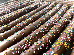 O'Shea's Candies Sweet Shop - Pretzel Rods - 2 PK - Milk Chocolate w/ Customized Color - Rainbow