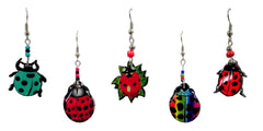 Pichincha - Acrylic Ladybug Garden Animal Dangle Earrings