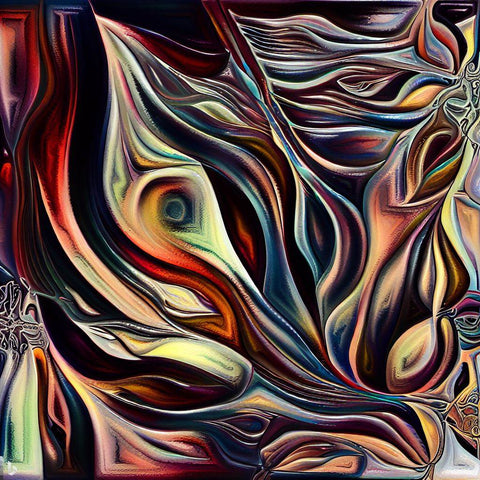Abstract colorful digital art representing spiritual energy for de-possession session healing
