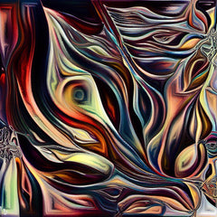 Abstract colorful digital art representing spiritual energy for de-possession session healing