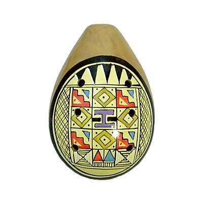 Pichincha - Ceramic Geometric Design Large Ocarina Instrument