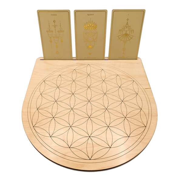 Ritual Pursuits - Flower of Life Crystal Grid + Card Stand - 10 in