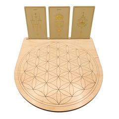 Ritual Pursuits - Flower of Life Crystal Grid + Card Stand - 10 in