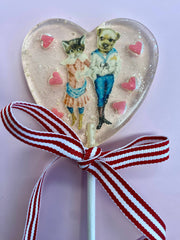 A Secret Forest - Old Timey Dog and Kitty Sweetheart Lollipops