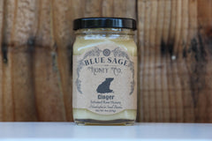 Blue Sage Honey Co. - Ginger Infused Raw Honey Real Ginger Savory and Sweet - 1.75oz