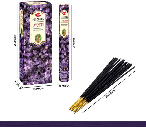 Mistiquora - Hem Lavender Incense Sticks 120 Sticks ( 20 Sticks in 1 Box)