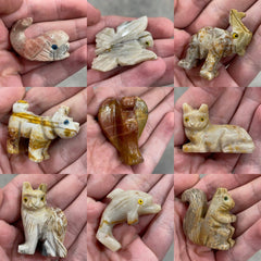 Keystone Crystals - Soapstone Animal Totem Figurines - Sea Horse