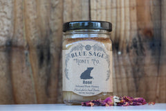 Blue Sage Honey Co. - Rose Infused Raw Honey Organic Red Rose Petals Elegant Foods - 1.75oz