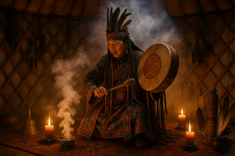mongolian  shaman depossession session