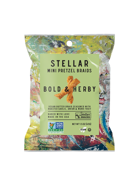 Stellar Snacks - Stellar Pretzel Braids - Bold & Herby - 1.5OZ