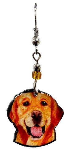 Pichincha - Acrylic Golden Retriever Dog Pet Dangle Earrings