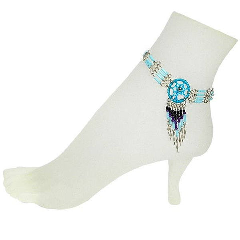 Pichincha - Dream Catcher Canutillo Beaded Metal Anklet