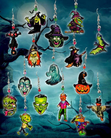 Pichincha - Acrylic Halloween Holiday Themed Dangle Earrings