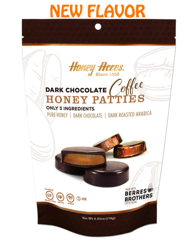 Honey Acres Inc. - Dark Chocolate Coffee Honey Patties - 2lb Display Box