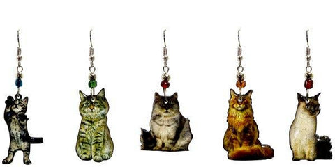 Pichincha - Acrylic Cat Body Pet Dangle Earrings