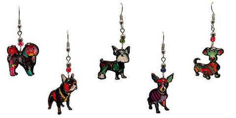 Pichincha - Acrylic Mosaic Style Dog Pet Dangle Earrings