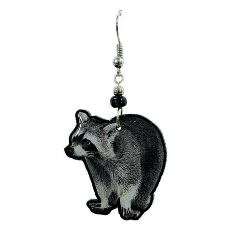 Pichincha - Acrylic Raccoon Wild Animal Dangle Earrings