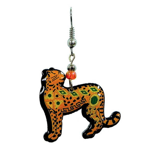 Pichincha - Acrylic Cheetah Wild Animal Dangle Earrings