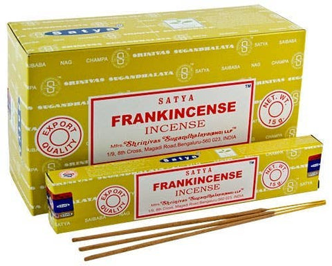 Mistiquora - Satya Frankincense Incense - 15 Gram Pack (12 Packs Per Box)