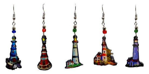 Pichincha - Acrylic Lighthouse Nautical Dangle Earrings