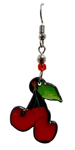 Pichincha - Acrylic Cherry Fruit Food Dangle Earrings