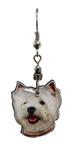 Pichincha - Acrylic Westie Dog Pet Dangle Earrings