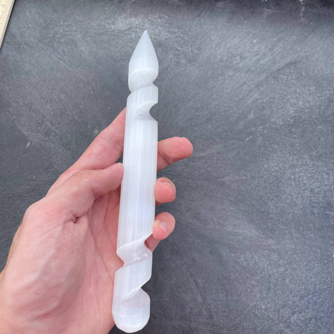 Keystone Crystals - Selenite 7 3/4" Spiral Wand