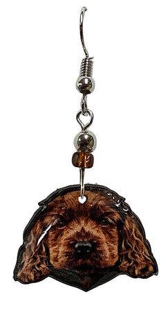 Pichincha - Acrylic Labradoodle Dog Pet Dangle Earrings