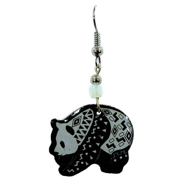 Pichincha - Acrylic Panda Bear Wild Animal Dangle Earrings