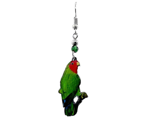 Pichincha - Acrylic Lovebird Bird Animal Dangle Earrings