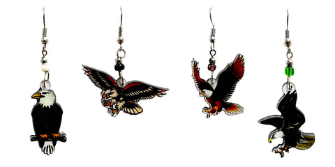 Pichincha - Acrylic American Bald Eagle Bird Animal Dangle Earrings