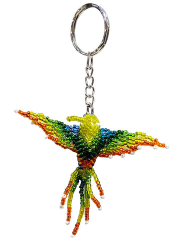 Pichincha - Beaded Hummingbird Seed Bead Figurine Keychain