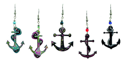 Pichincha - Acrylic Anchor Nautical Dangle Earrings