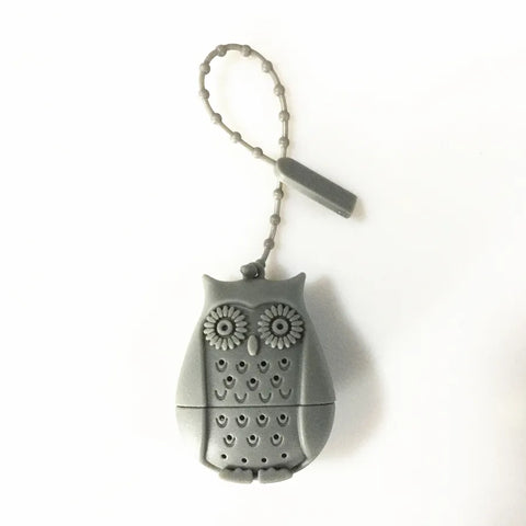 Creative Cute Owl Tea Strainer Tea Bags  Food Grade Silicone loose-leaf Tea Infuser Filter Diffuser Fun Cartoon Tea Accessories