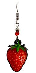 Pichincha - Acrylic Whole Strawberry Fruit Food Dangle Earrings