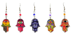 Pichincha - Acrylic Hamsa Hand Spiritual Dangle Earrings