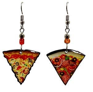 Pichincha - Acrylic Pizza Food Dangle Earrings