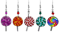 Pichincha - Acrylic Lollipop Candy Food Dangle Earrings