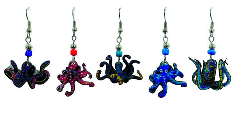 Pichincha - Acrylic Octopus Sea Animal Dangle Earrings