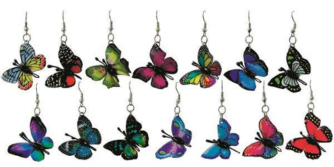 Pichincha - 3D Butterfly Plastic Flutter Dangle Earrings