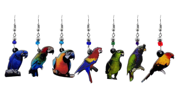 Pichincha - Acrylic Parrot Bird Animal Dangle Earrings